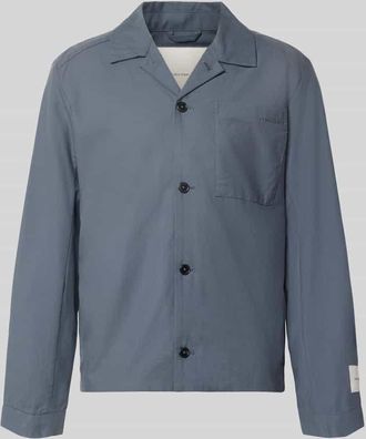 Calvin Klein Oversized Hemdjacke aus Baumwoll-Lyocell-Mix in Mittelgrau, Gr&ouml;&szlig;e XXL