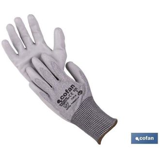 cofan Guantes Anticorte Pu Gris 9 - Cofan