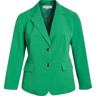 Kasper Two-Button Blazer in Lush Green - Bv6 at Nordstrom, Size 14W