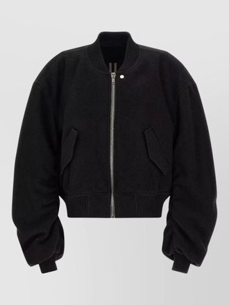 Rick Owens secchia flight bomber jacket ribbed collar cuffs