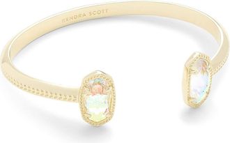 Kendra Scott Elton Gold Cuff Bracelet in Dichroic Glass