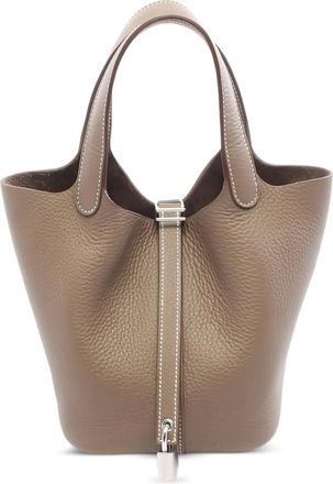 Herm&egrave;s Borsa tote Picotan Lock PM in pelle 2025 - Toni neutri