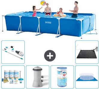 Intex Piscina Con Estructura Rectangular - 450x220x84 Cm - 7-piezas S30303