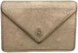 Balenciaga Pre-owned Vintage Portemonnee - Dames - Vintage Accessoires - Beige - ONE Size - Leer - Vintage