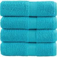 OEM Toallas De Mano Premium Solund, Juego De 4, Color Turquesa, 30 X 50 Cm, 600 G/m&sup2; - Crezuo