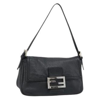 Fendi Pre-owned Vintage Schoudertas - Dames - Pre-owned - Zwart - Maat: ONE Size Leer
