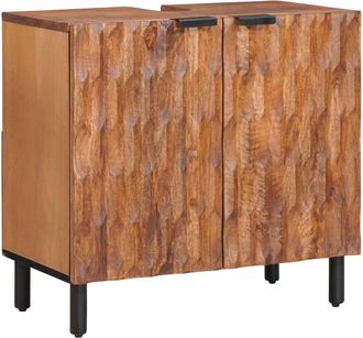 vidaXL Mueble De Lavabo Para Ba&ntilde;o Con Estante Marr&oacute;n 62 X 33 X 58 Cm Vidaxl