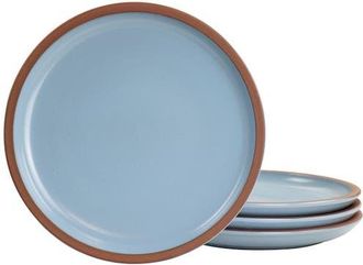 Gibson Home Dumont 4 Piece Terracotta 10.8in Dinner Plate Set in Light Blue at Nordstrom