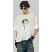 Ann Demeulemeester Lu Relax Fit Boxy T-shirt With Portrait Print