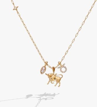 Alex and Ani Taurus Zodiac Charm Cluster Necklace in Gold at Nordstrom