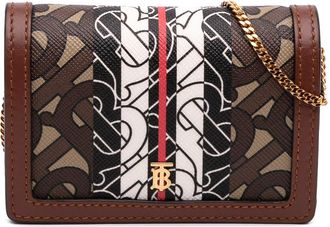 Burberry Pre-owned Burberry Monogram Stripe E-Canvas Jessie TB Wallet On Chain Ladies MDICSSTU75CHI