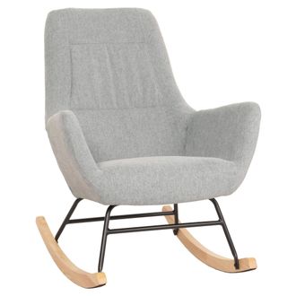 Hhg Hhg - Mecedora 704, Mecedora Sill&oacute;n Reclinable Sill&oacute;n Tv, Madera Maciza Metal Tela/textil 320g/m&sup2;, Gris-verde