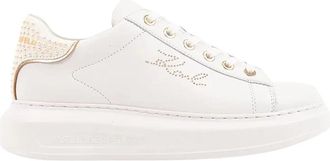Karl Lagerfeld Kl 62518P Lage Sneakers - Dames - Sneakers - Wit - 41 EU - Leer - Schoenen