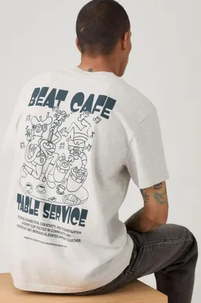 Levi's Relaxed Fit Graphic Tee - Uomo - 2XL - Grigio / Beat Cafe Light Heather Grey