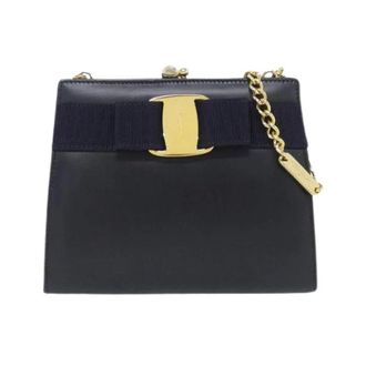 Ferragamo Pre-owned Calf Shoulder Bag - Dames - Pre-owned - Blauw - Maat: ONE Size Leer