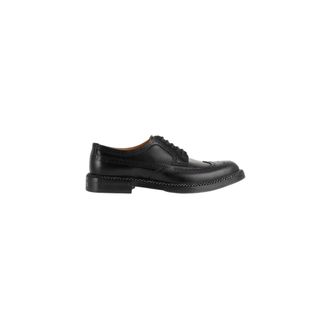 Gucci Schoenen met veters en brogue details - Heren - Nette schoenen - Zwart - 42 EU - Leer - Schoenen