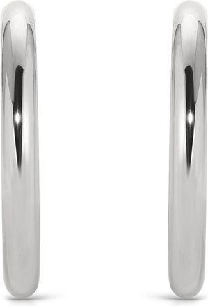 Ettika Large Thick Classic Hoop Earrings in Rhodium at Nordstrom