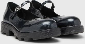 Diesel D-Hammer - Lugged Mary Jane flats in patent leather - Flats - Woman - Black