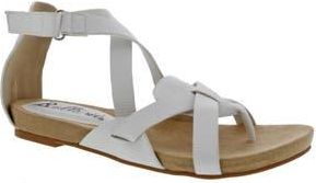 Bellini Nobu Strappy Flat Sandal in White at Nordstrom Rack, Size 6.5