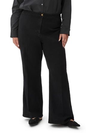 Pari Passu Dalita Wide Leg Denim Pants in Black at Nordstrom, Size 2