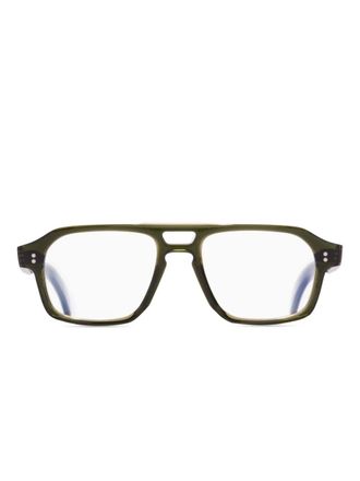 Cutler and Gross pilot-frame glasses - unisex - Acetate - 50 - Green