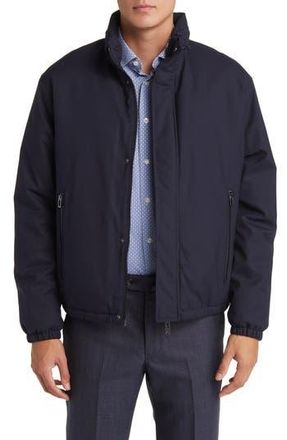 Emporio Armani Zip Bomber Jacket in Navy at Nordstrom Rack, Size 58 Eu