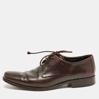 Giorgio Armani Brown Leather Classic Oxfords