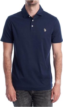 U.S.Polo Association Sportieve Heritage Polo Shirt - Heren - Polos - Blauw - 2XL - Katoen - Tops