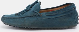 Tod's Tods Blue Suede Gommino Loafers