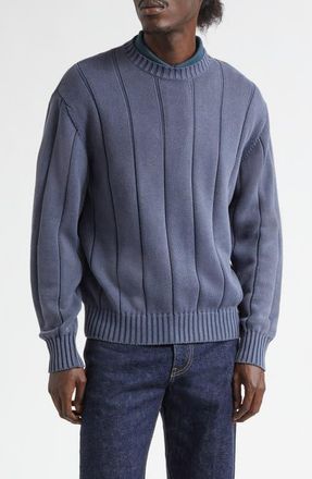 Noah Drop Needle Cotton Sweater in Deep Blue at Nordstrom, Size X-Large
