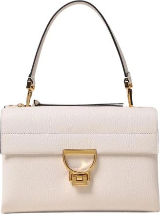 Coccinelle Leren Handtas Iconische Sluiting - Dames - Handtassen - Wit - ONE Size - Leer - Tassen