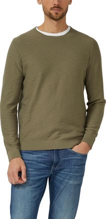 s.Oliver Strickpullover S.OLIVER, Herren, Gr. XXL, khaki, Strick, Obermaterial: 100% Baumwolle, unifarben, regular fit normal, Rundhals, Rippstrickb&uuml;ndchen, Pu