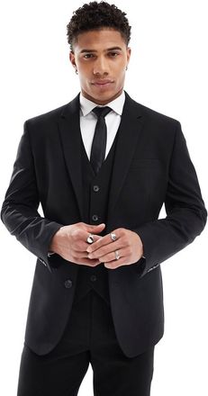 Asos slim suit jacket in black