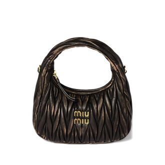 Miu Miu Small Wander Matelass&eacute; Leather Shoulder Bag
