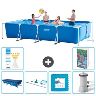 Intex Piscina Con Estructura Rectangular - 450x220x84 Cm - 7-piezas S121