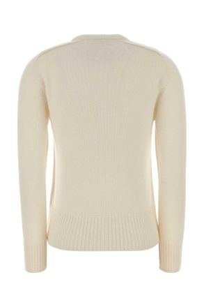 Carven 6261k21068 N002 Ecru Exterior: Cashmere Maglieria Sweater