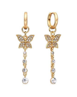 Eyecandy LA Eye Candy La Cz Morgot Butterfly Dangle Drop Earrings