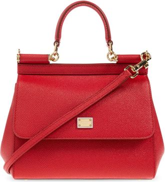 Dolce & Gabbana Handtas Sicily Medium - Dames - Handtassen - Rood - ONE Size - Leer - Tassen