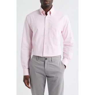 Eagle Regular Fit Solid Cotton Button-Down Oxford Shirt in Pink at Nordstrom, Size 15.5 - 34