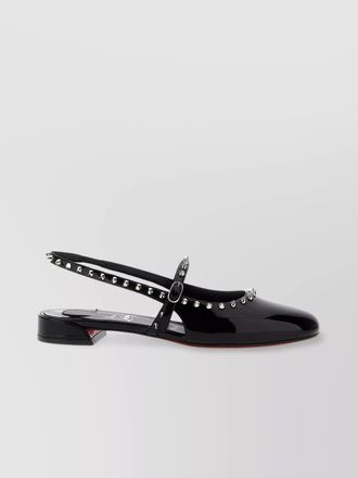 Christian Louboutin patent leather slingback ballerina shoes