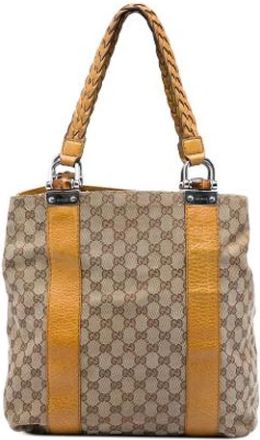 Gucci Pre-owned Vintage Tote Bag - unisex - Vintage Shopper - Beige - ONE Size - Leer - Vintage