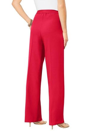 Roaman's Plus Size Wide Leg Bend Over Pant in Vivid Red at Nordstrom, Size 30