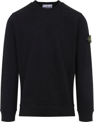 Stone Island Black Solid Logo Sweatshirt