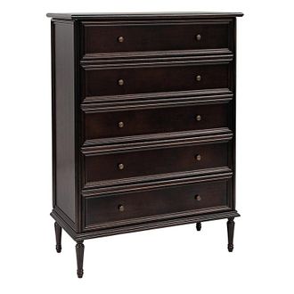 Ballard Designs Casa Florentina Emile 5-Drawer Tall Dresser - Deep Walnut - Ballard Designs