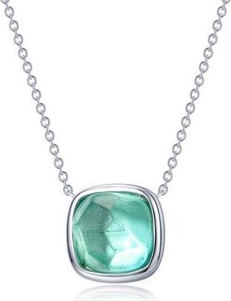 Lafonn Lab-Grown Sapphire Pendant Necklace in Green Sapphire at Nordstrom Rack