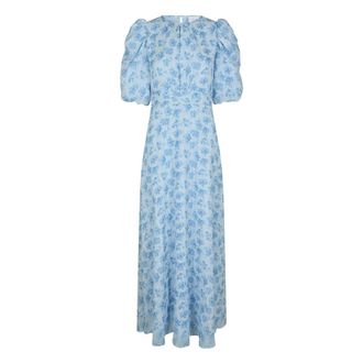 Neo Noir Kikka Chiffon Flower Jurk - Dames - Maxi kleedjes - Veelkleurig - L - Chiffon - Kleedjes