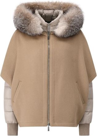 Moorer Winterjassen - Dames - Gewatteerde jassen - Bruin - L - Nylon - Jassen