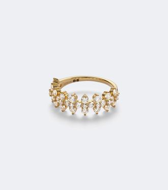 Bucherer Bloom 18kt gold ring with diamonds