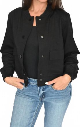 Elan Briella Bomber Jacket In Black