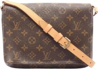 Louis Vuitton Pre-owned Cross Body Bags, female, Brown, Size: ONE SIZE Pre-owned Musette Tango Monogram Coated Canvas Shoulder Bag